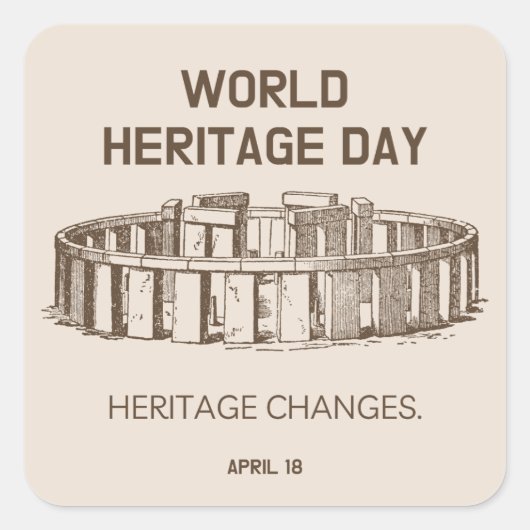 世界伝統デー2023伝統の変更 スクエアシール (正面)