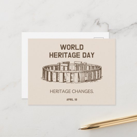 世界伝統デー2023伝統の変更 ポストカード (正面/裏面インサイチュ)