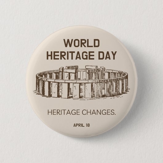 世界伝統デー2023伝統の変更 缶バッジ (正面)