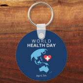 世界保健の日4月7日 キーホルダー (正面)