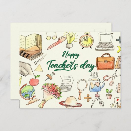 世界先生の日 ポストカード (正面/裏面)