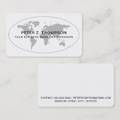 世界全体国際的のホワイト名刺 名刺 (正面/裏面)