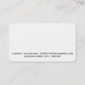 世界全体国際的のホワイト名刺 名刺 (裏面)