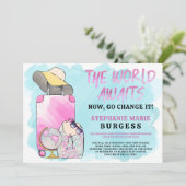 世界写真の卒業発表の変更 招待状 (スタンド正面)