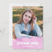 世界写真の卒業発表の変更 招待状 (裏面)