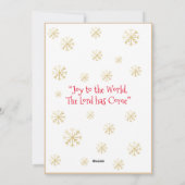 世界写真への喜びスノーフレークのクリスマスカード シーズンカード (裏面)