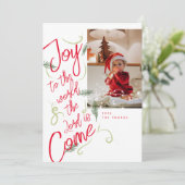 世界写真クリスマスカードへの喜び サンキューカード (スタンド正面)