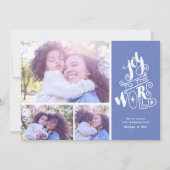 世界写真クリスマスカードへの書道の喜び 招待状 (正面)