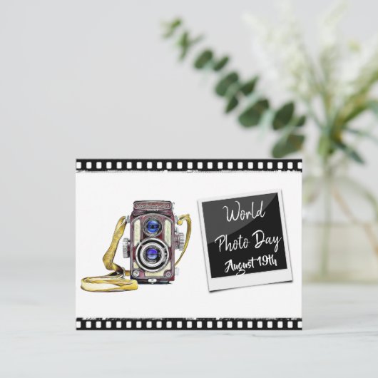 世界写真威厳がある日19番はがき ポストカード (スタンド正面)