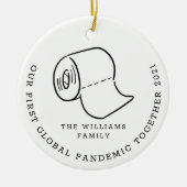 世界初のクリスマス・ホリデー写真 セラミックオーナメント (正面)