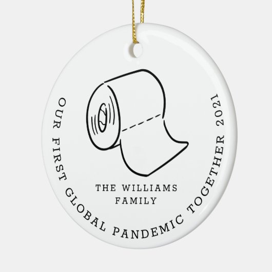 世界初のクリスマス・ホリデー写真 セラミックオーナメント (左)