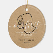 世界初のクリスマス・ホリデー写真 セラミックオーナメント (左)