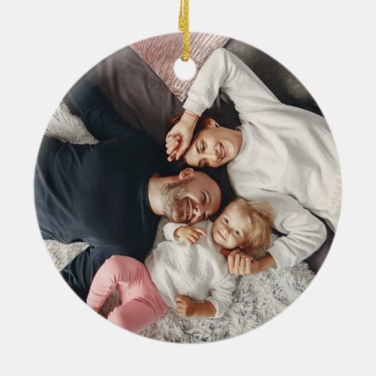 世界初のクリスマス・ホリデー写真 セラミックオーナメント (裏面)