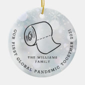 世界初のコロナ禍のクリスマス スノーフレーク セラミックオーナメント (正面)