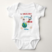 世界初のバレンタインデー 宇宙を超えて ベビーボディスーツ (正面)