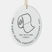 世界初のパンデミックコビドクリスマス セラミックオーナメント (右)
