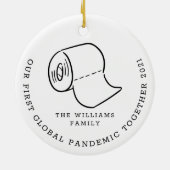 世界初のパンデミックコビドクリスマス セラミックオーナメント (裏面)