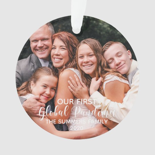 世界初のパンデミック写真カスタム オーナメント (正面)