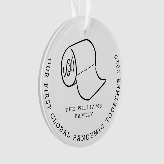 世界初のパンデミック同時多発ホリデー写真 オーナメント (正面)