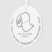 世界初のパンデミック同時多発ホリデー写真 オーナメント (正面)