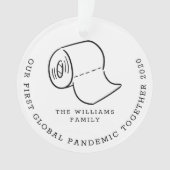 世界初のパンデミック同時多発ホリデー写真 オーナメント (正面)