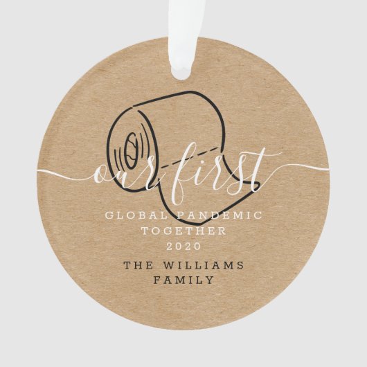 世界初のパンデミック同時多発ホリデー写真 オーナメント (正面)