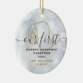 世界初のパンデミック・コビド・クリスマス・写真 セラミックオーナメント (右)