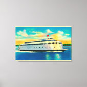 世界初の流線型カラカラカラ・フェリー キャンバスプリント (正面)