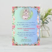 世界創造神ヴィシュワカルマ・プージャ　花 招待状 (スタンド正面)