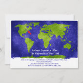 世界勉強の卒業/遠くにパーティー招待状 招待状 (正面)