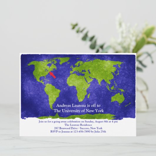 世界勉強の卒業/遠くにパーティー招待状 招待状 (スタンド正面)