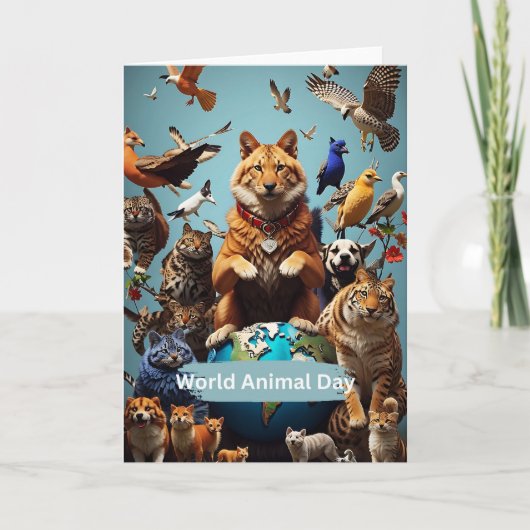 世界動物の日 カード (正面)