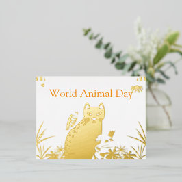 "世界動物の日 ポストカード