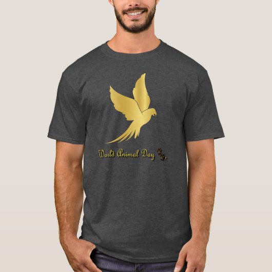 世界動物の日 少年 Tシャツ (正面)