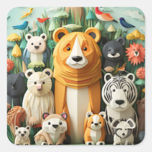 世界動物デー スクエアシール