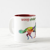 世界動物デー ツートーンマグカップ (正面左)