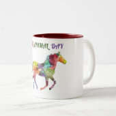 世界動物デー ツートーンマグカップ (正面右)