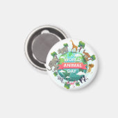 世界動物デー マグネット (正面/裏面)