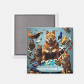 世界動物デー マグネット (正面/裏面)