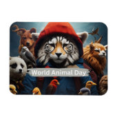 世界動物デー マグネット (横)