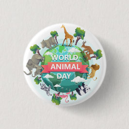 世界動物デー 缶バッジ