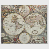 世界半球の古い地図。フレデリックによって作成 ラッピングペーパー (フラット)