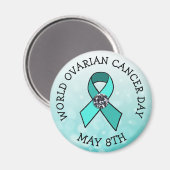 世界卵巣癌の日5月8日ホリデーボタン マグネット (正面/裏面)
