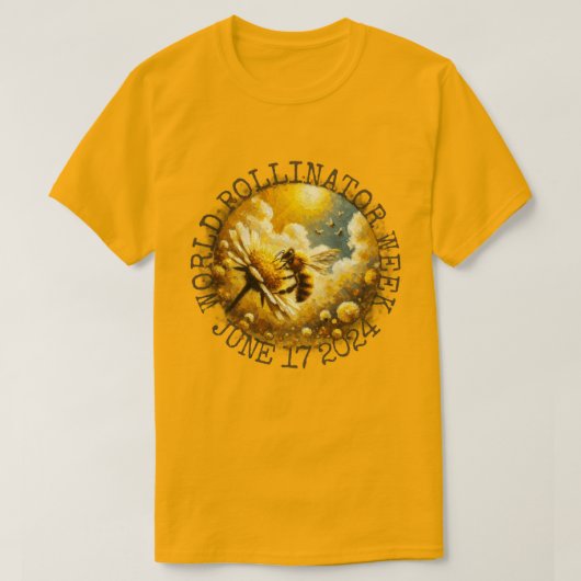 世界受粉者の週 Tシャツ (デザイン正面)