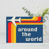 世界各地のレトロなストライプ 招待状 (スタンド正面)