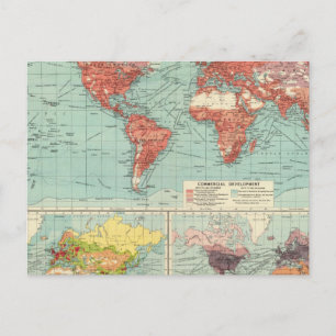世界商業地図 ポストカード