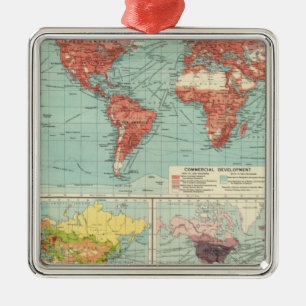 世界商業地図 メタルオーナメント