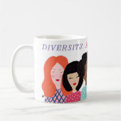 世界図解入りの、写真付きののマグカップの女性 コーヒーマグカップ (左)