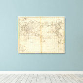 世界図 キャンバスプリント (インサイチュ (ウッドフロア))