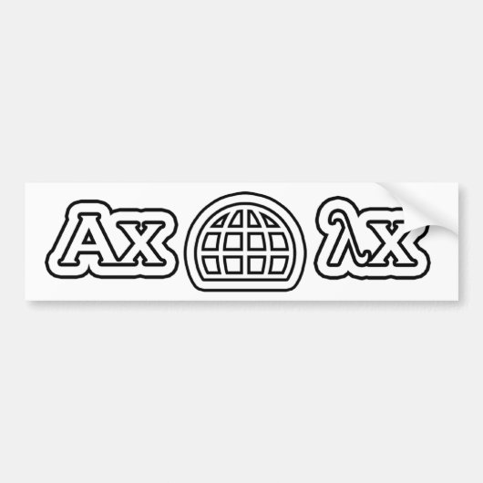 世界固有値日 バンパーステッカー (正面)